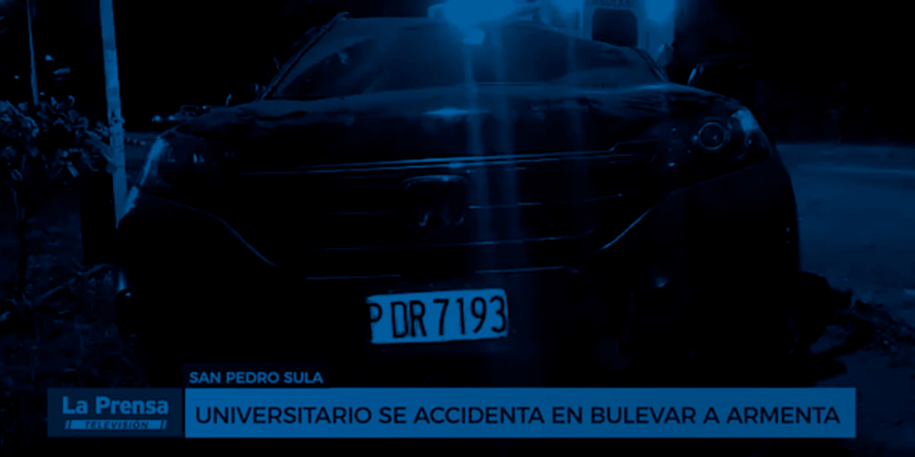 Choque en San Pedro Sula por automóvil con desperfectos mecánicos