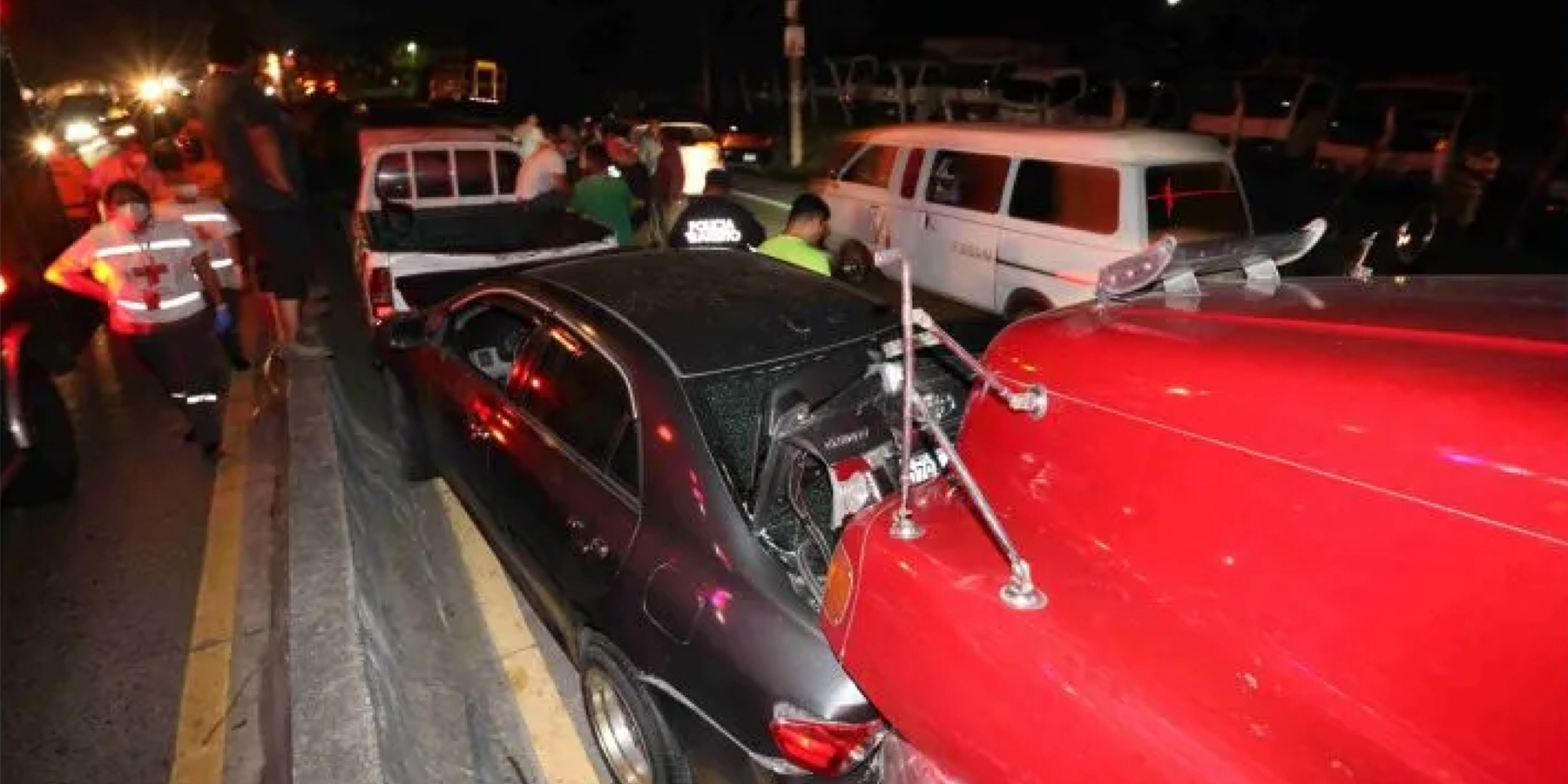 Transporte de carga provocó multiple accidente