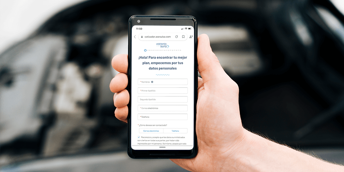 ¡No más trámites! Asegura tu camino con 4 sencillos pasos de forma 100% online.