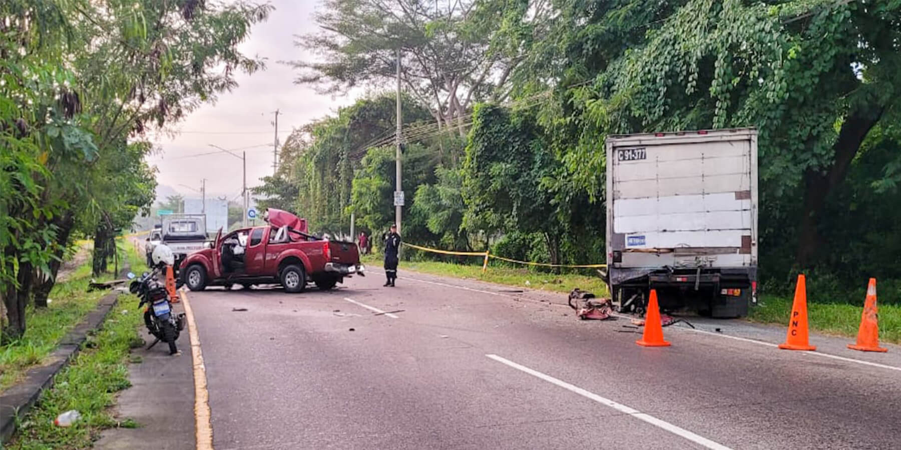 3 fallecido en accidente en la autopista a Comalapa